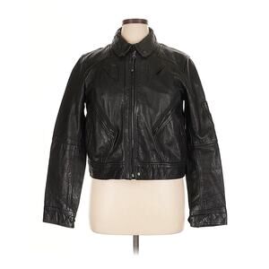 Polo Ralph Lauren Jacket Leather Black Bomber Moto Racer Biker RARE XL